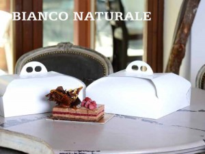 SCATOLE PORTA TORTE BIANCO NATURALE